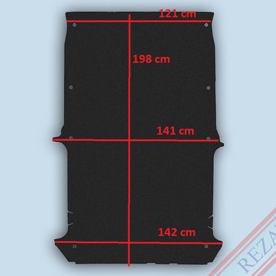 Laderaum Boden für Fiat Doblo I Cargo Maxi Schwarz