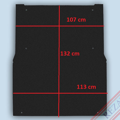 Laderaum Boden für Citroen Nemo / Peugeot Bipper / Fiat Fiorino Schwarz
