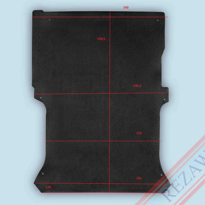 Laderaum Boden für Ford Transit Connect (langer Radstand) Schwarz