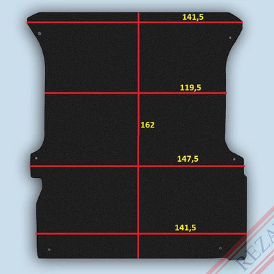 Laderaum Boden für Ford Transit Connect (kurzer Radstand) Schwarz