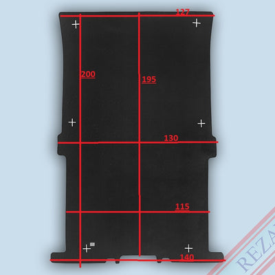 Laderaum Boden für Ford Transit Connect II (langer Radstand) Schwarz