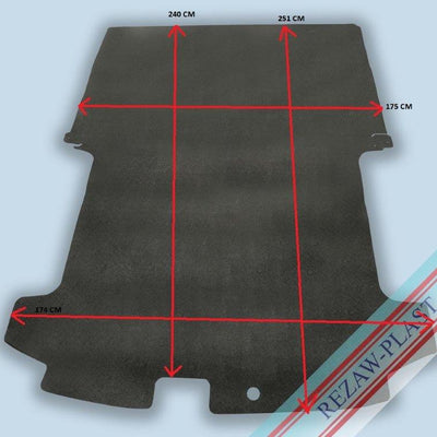 Laderaum Boden für Ford Transit Custom (kurzer Radstand) Schwarz