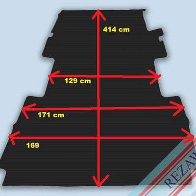 Laderaum Boden für Ford Transit L4 Schwarz