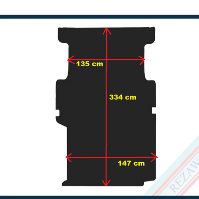 Laderaum Boden für Ford Transit L2 Heckantrieb Schwarz