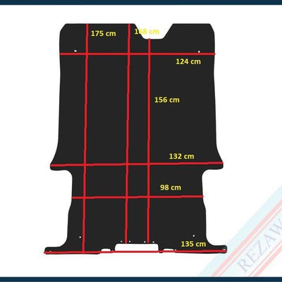 Laderaum Boden für Ford Transit Connect (kurzer Radstand) Schwarz