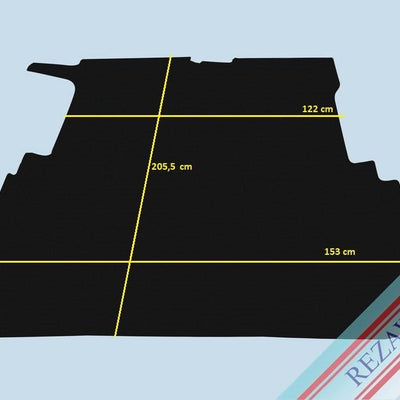 Laderaum Boden für Peugeot Expert I / Citroen Jumpy I Schwarz