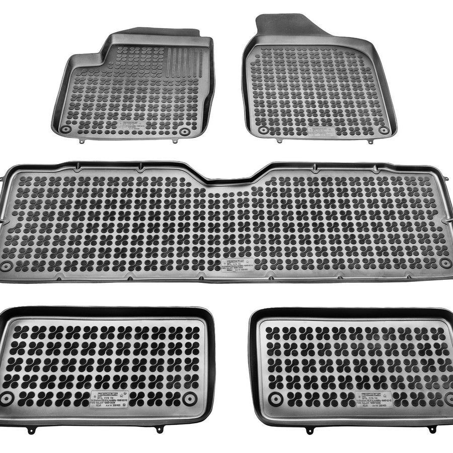 Gummi Fußmatten für Volkswagen Sharan / Seat Alhambra / Ford Galaxy (1995-2010) 7-Sitzer Gummi Fußmatten für Volkswagen Sharan / Seat Alhambra / Ford Galaxy (1995-2010) 7-Sitzer