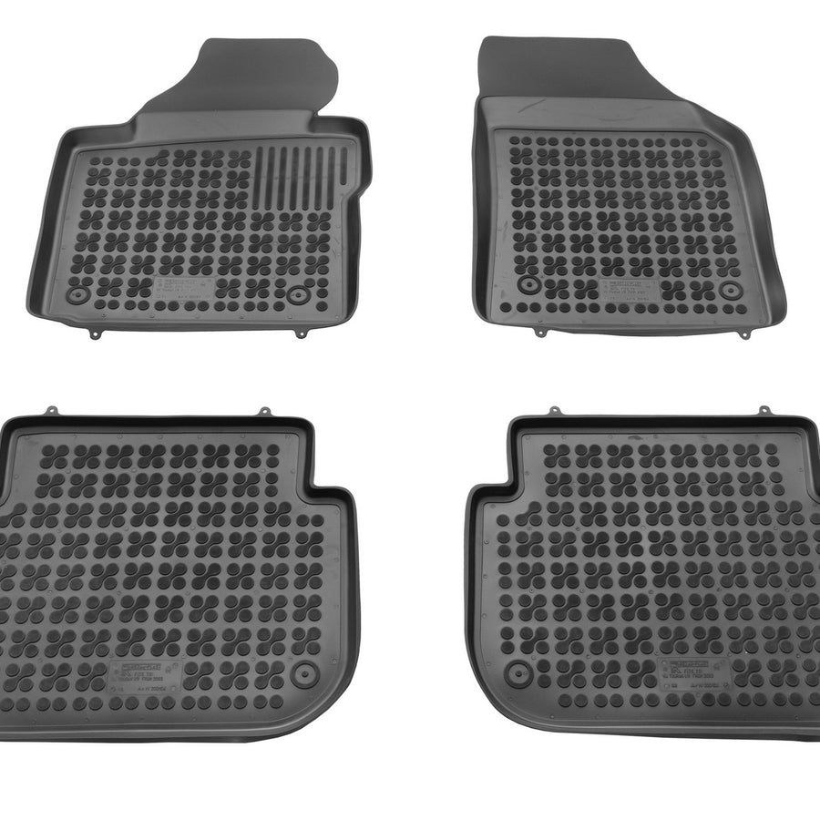 Gummi Fußmatten für Volkswagen Touran I & II Schwarz Gummi Fußmatten für Volkswagen Touran I & II Schwarz