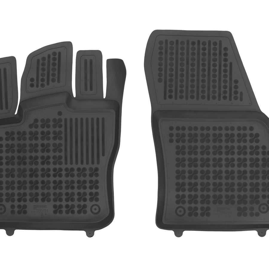 Gummi Fußmatten für Ford Tourneo Connect III / VW Caddy V Front Schwarz Gummi Fußmatten für Ford Tourneo Connect III / VW Caddy V Front Schwarz