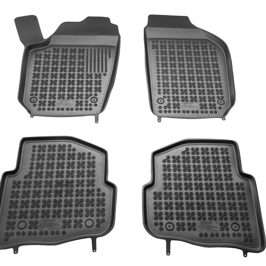 Gummi Fußmatten für Volkswagen Polo IV / Skoda Fabia / Seat Ibiza Cordoba Schwarz Gummi Fußmatten für Volkswagen Polo IV / Skoda Fabia / Seat Ibiza Cordoba Schwarz