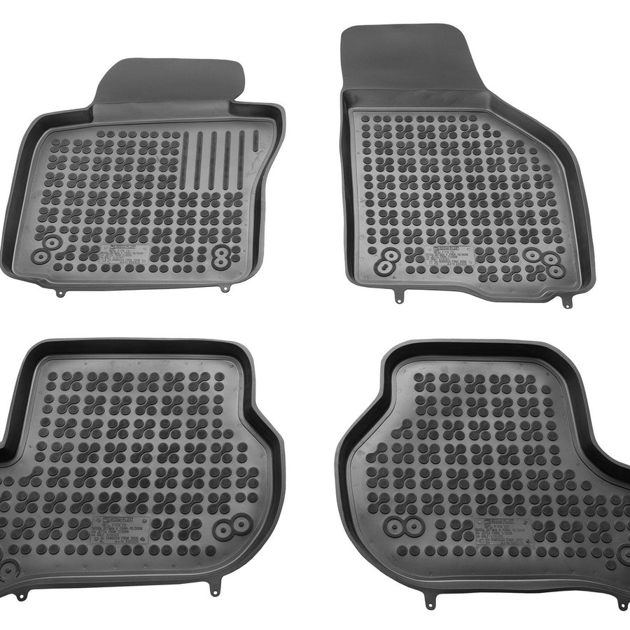 Gummi Fußmatten für Volkswagen Golf V, VI, Jetta, Scirocco / Skoda Octavia / Seat Leon Schwarz Gummi Fußmatten für Volkswagen Golf V, VI, Jetta, Scirocco / Skoda Octavia / Seat Leon Schwarz