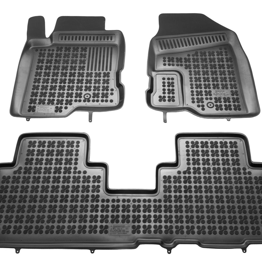 Gummi Fußmatten für Opel Antara / Chevrolet Captiva Schwarz Gummi Fußmatten für Opel Antara / Chevrolet Captiva Schwarz