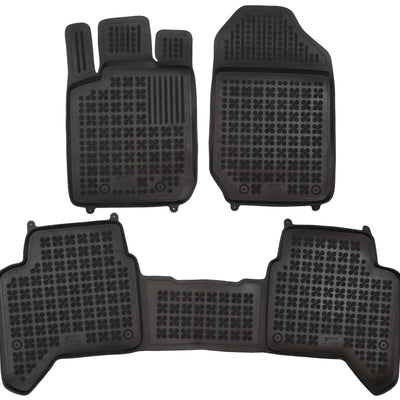 Gummi Fußmatten für Ford Ranger V Schwarz / 4-Sitzer