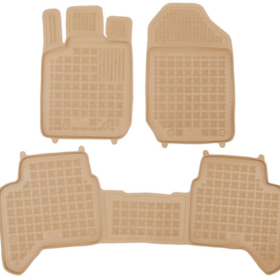 Gummi Fußmatten für Ford Ranger V Beige / 4-Sitzer