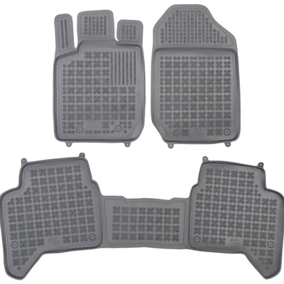 Gummi Fußmatten für Ford Ranger V Grau / 4-Sitzer