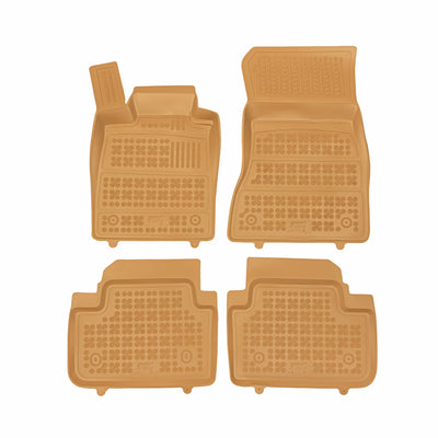 Gummi Fußmatten für BMW 5 / i5 G60 G61 Beige