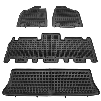 Gummi Fußmatten für Kia Carnival III 7-Sitzer