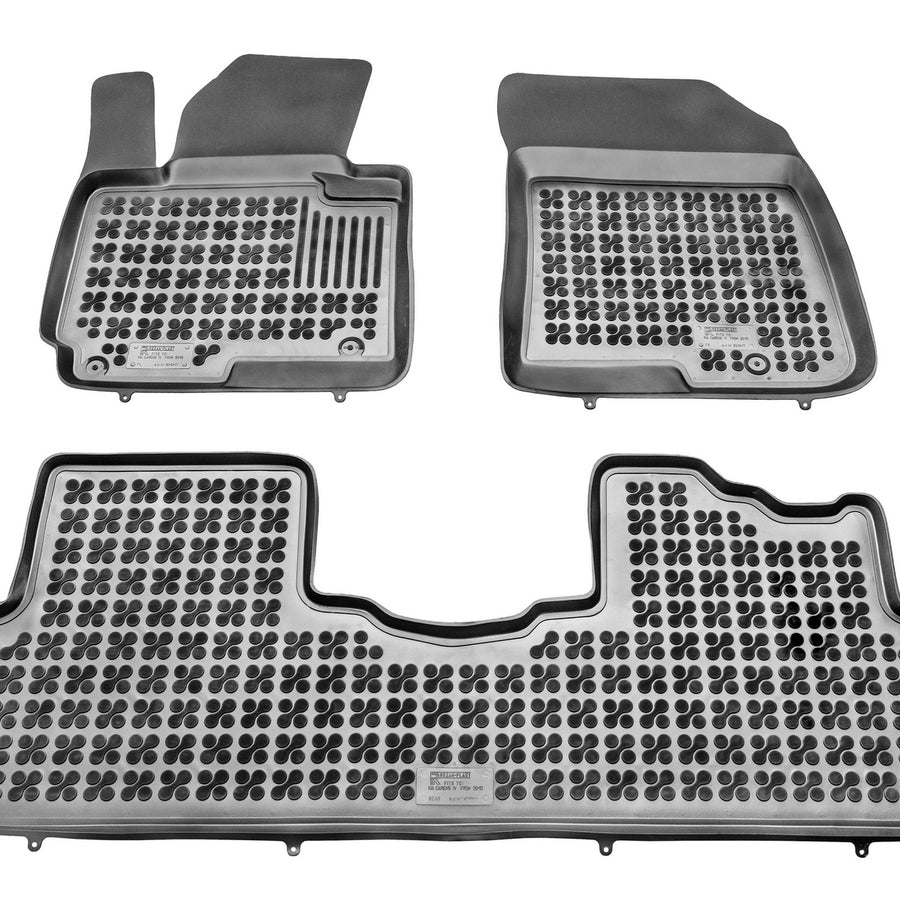 Gummi Fußmatten für Kia Carens IV Schwarz Gummi Fußmatten für Kia Carens IV Schwarz