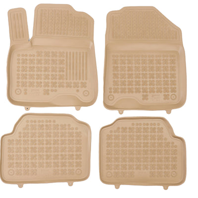 Gummi Fußmatten für Kia E-Niro I Elektro Beige