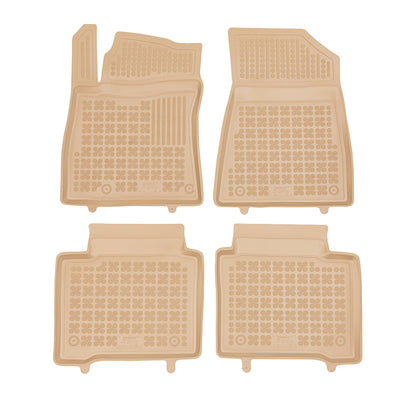 Gummi Fußmatten für Kia Niro / E-Niro II Beige / Hybrid