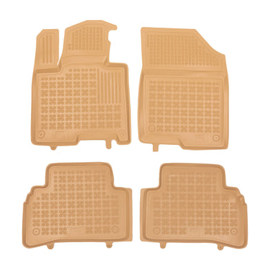 Gummi Fußmatten für Kia Sportage V / Hyundai Tucson III/IV Beige / Plug-In Hybrid