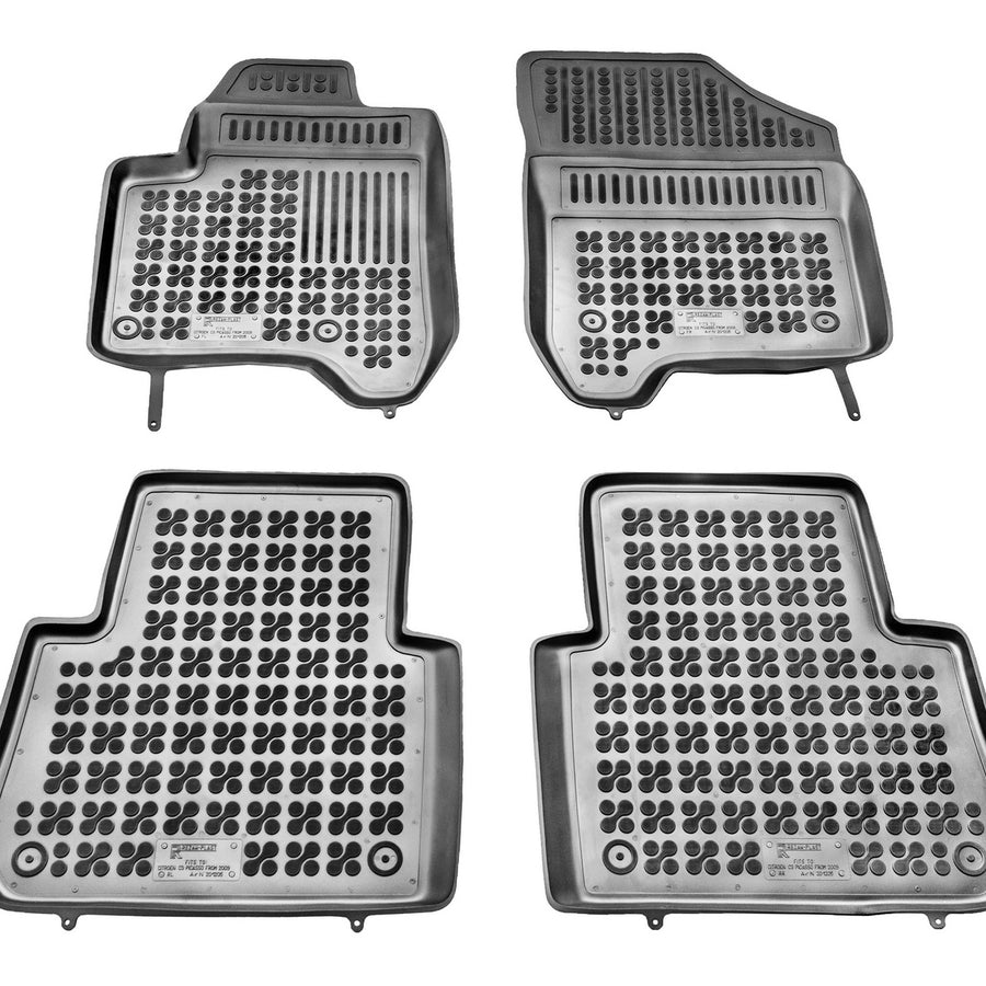 Gummi Fußmatten für Citroen C3 Picasso Schwarz Gummi Fußmatten für Citroen C3 Picasso Schwarz