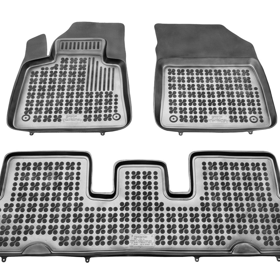 Gummi Fußmatten für Citroen C4 Picasso II / C4 Spacetourer Schwarz Gummi Fußmatten für Citroen C4 Picasso II / C4 Spacetourer Schwarz