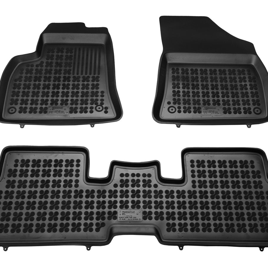 Gummi Fußmatten für Peugeot 3008 Schwarz Gummi Fußmatten für Peugeot 3008 Schwarz