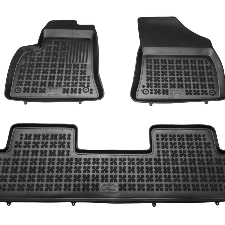 Gummi Fußmatten für Peugeot 5008 Schwarz Gummi Fußmatten für Peugeot 5008 Schwarz