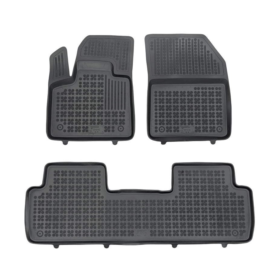 Gummi Fußmatten für Peugeot 5008 II Schwarz Gummi Fußmatten für Peugeot 5008 II Schwarz