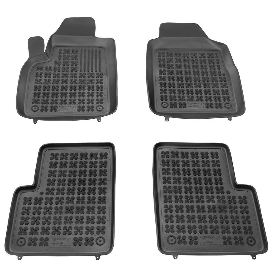 Gummi Fußmatten für Fiat 500 Schwarz Gummi Fußmatten für Fiat 500 Schwarz