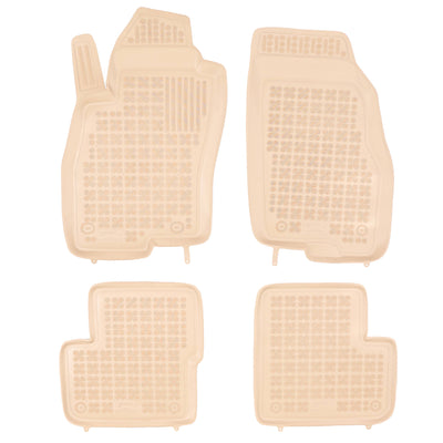 Gummi Fußmatten für Fiat Grande Punto Beige