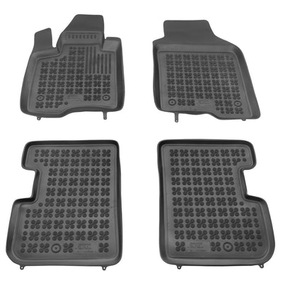 Gummi Fußmatten für Fiat Panda III Schwarz