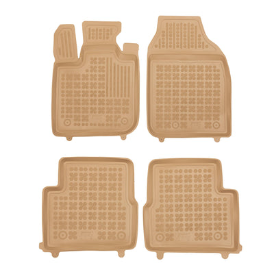 Gummi Fußmatten für Fiat 500e Beige
