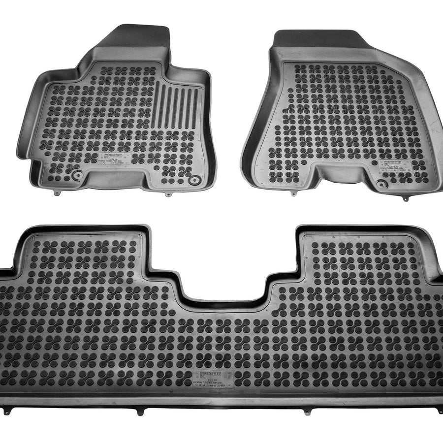 Gummi Fußmatten für Hyundai Tucson I Schwarz Gummi Fußmatten für Hyundai Tucson I Schwarz