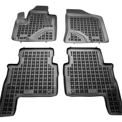 Gummi Fußmatten für Hyundai Santa Fe II Schwarz