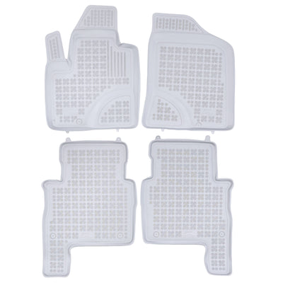 Gummi Fußmatten für Hyundai Santa Fe II Grau