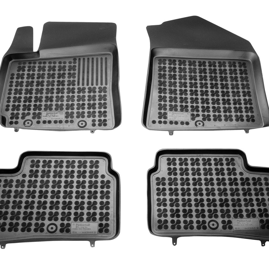 Gummi Fußmatten für Hyundai i10 II Schwarz Gummi Fußmatten für Hyundai i10 II Schwarz