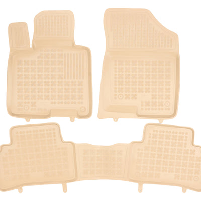 Gummi Fußmatten für Kia Sportage V / Hyundai Tucson III/IV Beige / Verbrenner