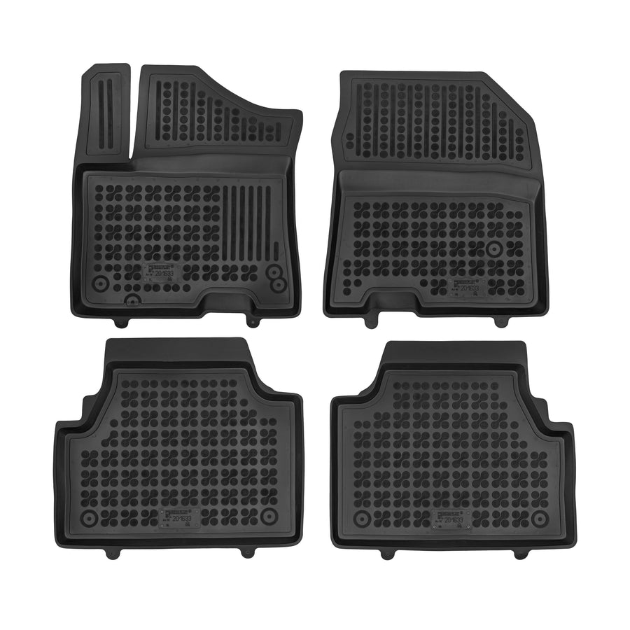 Gummi Fußmatten für Hyundai Kona I Electro Schwarz Gummi Fußmatten für Hyundai Kona I Electro Schwarz