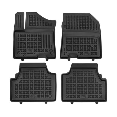 Gummi Fußmatten für Hyundai Kona I Electro Schwarz