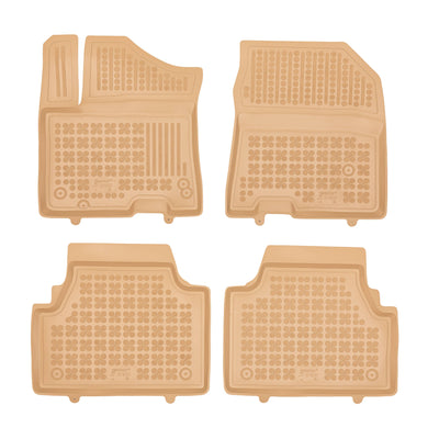 Gummi Fußmatten für Hyundai Kona I Electro Beige