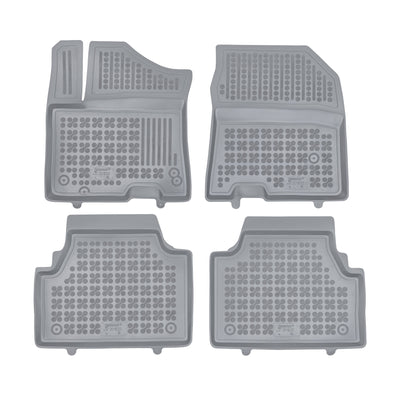 Gummi Fußmatten für Hyundai Kona I Electro Grau