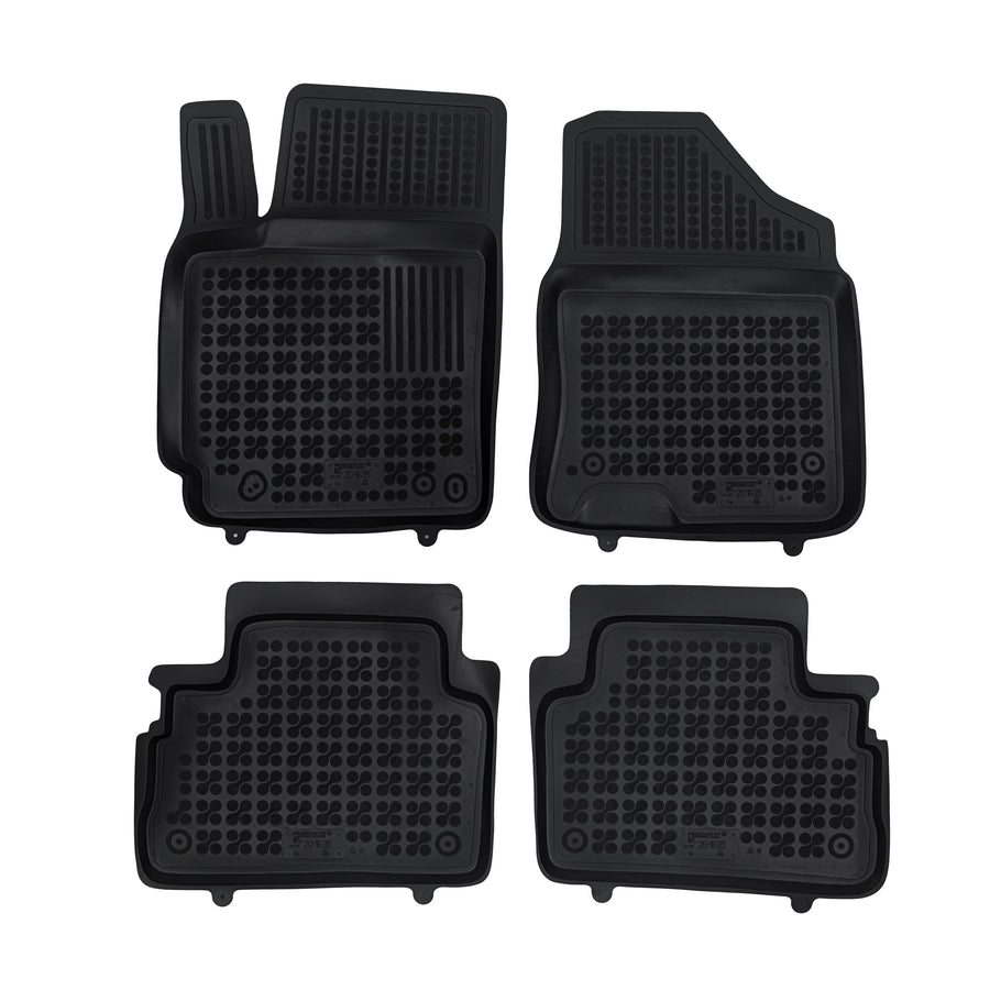Gummi Fußmatten für Hyundai Kona II Schwarz / Hybrid Gummi Fußmatten für Hyundai Kona II Schwarz / Hybrid