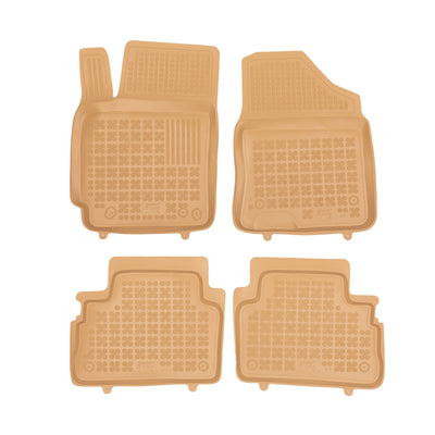 Gummi Fußmatten für Hyundai Kona II Beige / Hybrid