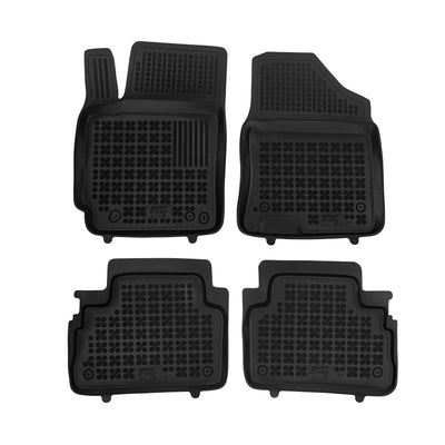 Gummi Fußmatten für Hyundai Kona II Schwarz / Elektro