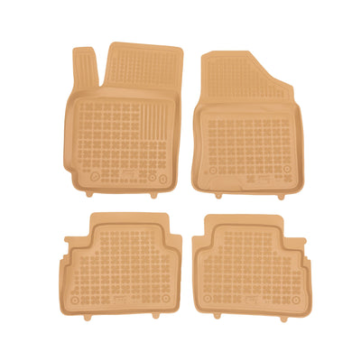 Gummi Fußmatten für Hyundai Kona II Beige / Elektro
