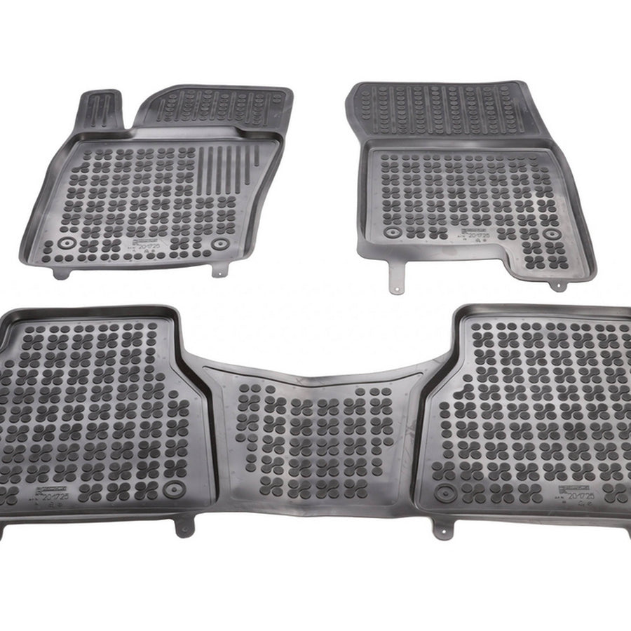 Gummi Fußmatten für Mercedes  X-Klasse Schwarz Gummi Fußmatten für Mercedes  X-Klasse Schwarz