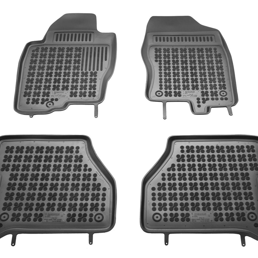 Gummi Fußmatten für Nissan Navara Schwarz Gummi Fußmatten für Nissan Navara Schwarz