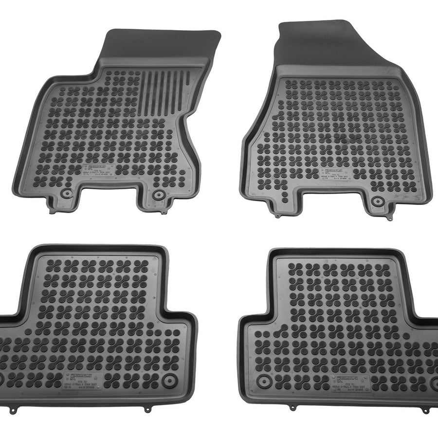 Gummi Fußmatten für Nissan X-Trail II Schwarz Gummi Fußmatten für Nissan X-Trail II Schwarz